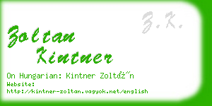 zoltan kintner business card